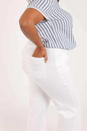 thumbnail: Paprika bootcut broek Plus Size - wit