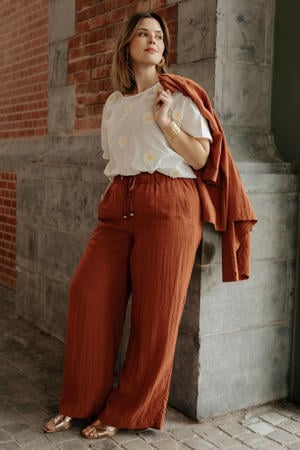 wide leg broek Plus Size - terra
