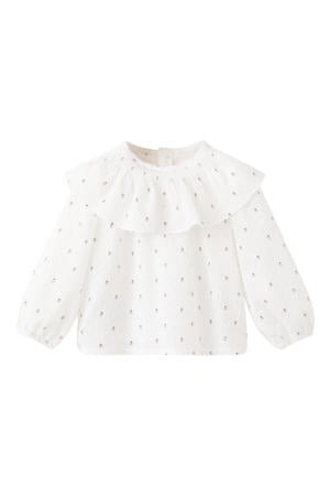 gebloemde blousetop wit