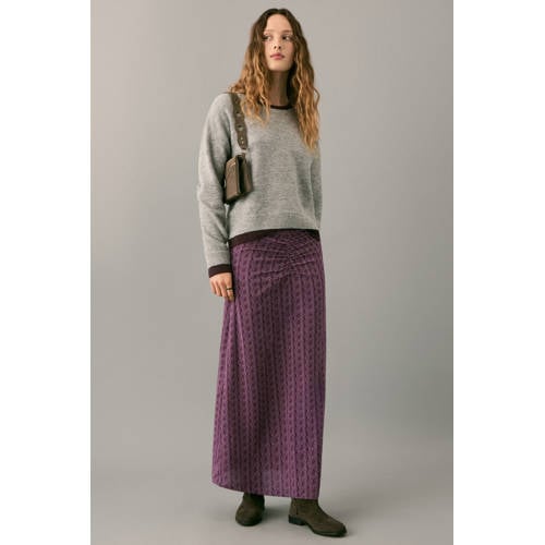 MANGO TEEN maxi rok paars afbeelding