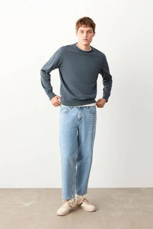 regular waist regular fit jeans light blue denim
