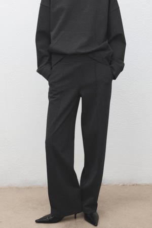 baggy regular waist casual broek antraciet