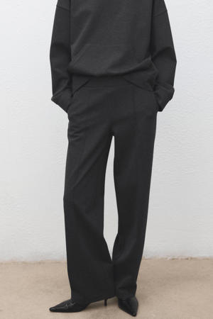 baggy regular waist casual broek antraciet