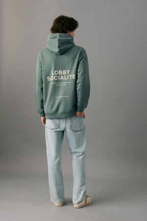 hoodie met backprint groen