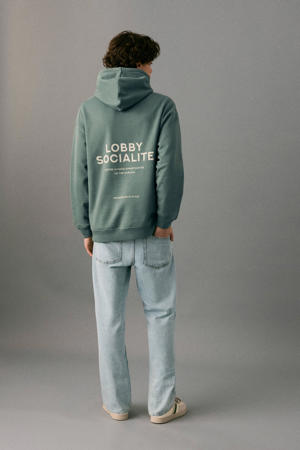 hoodie met backprint groen