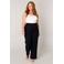 Base Level Curvy straight high waist broek donkerblauw