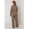 Base Level Curvy straight high waist broek taupe