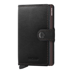 pasjeshouder Miniwallet zwart/bruin