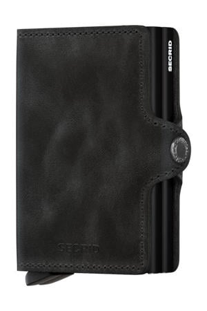 pasjeshouder Twinwallet Vintage zwart