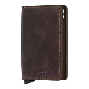 pasjeshouder Siniwallet Vintage donkerbruin