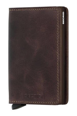 pasjeshouder Siniwallet Vintage donkerbruin