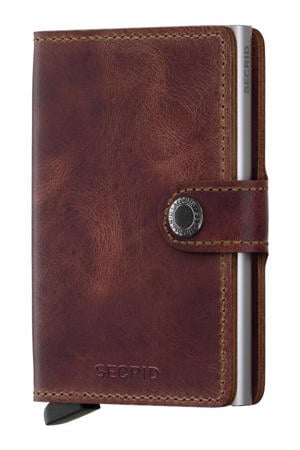 pasjeshouder Miniwallet Vintage bruin