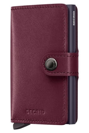pasjeshouder Miniwallet donkerrood