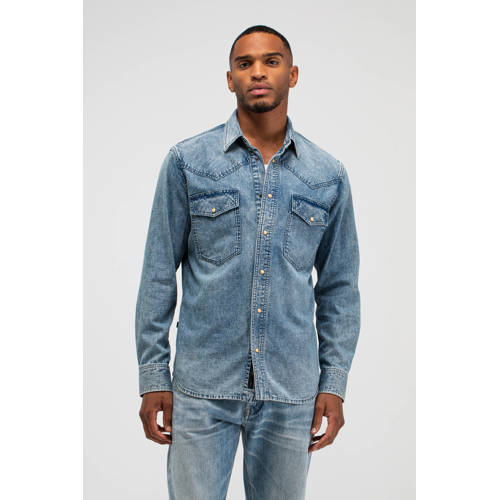 Butcher of Blue Regular casual overhemd blauw afbeelding