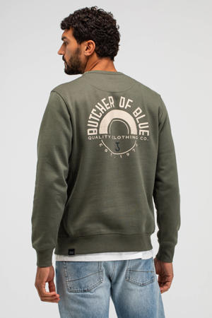 sweater met backprint groen