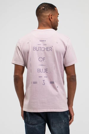 regular T-shirt met backprint lila