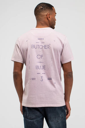 regular T-shirt met backprint lila