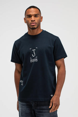 relaxed T-shirt donkerblauw