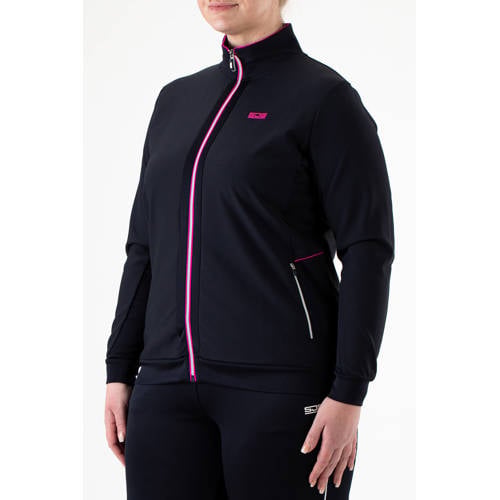 Sjeng Sports Plus Size trainingsjack Fabiane donkerblauw afbeelding