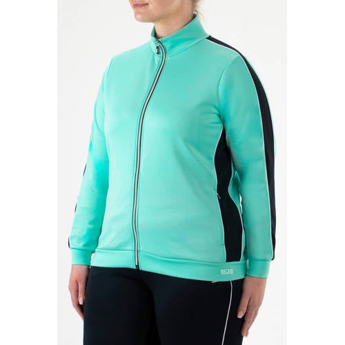 Sjeng Sports Plus Size trainingsjack Francoise lichtblauw afbeelding