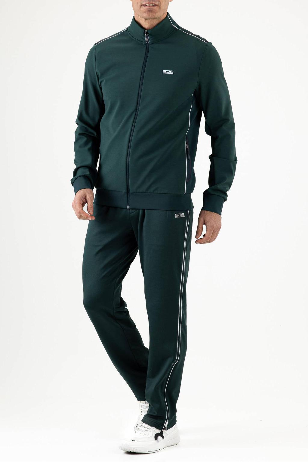 Groene heren Sjeng Sports trainingsbroek Dain van polyester