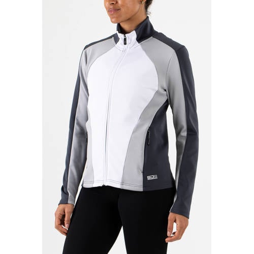 Sjeng Sports trainingsjack Ruberta wit/grijs afbeelding