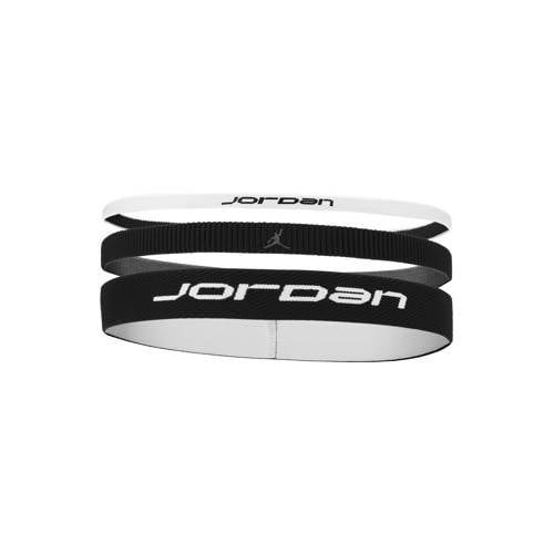Nike haardbandjes Jordan- set van 3 zwart/wit afbeelding