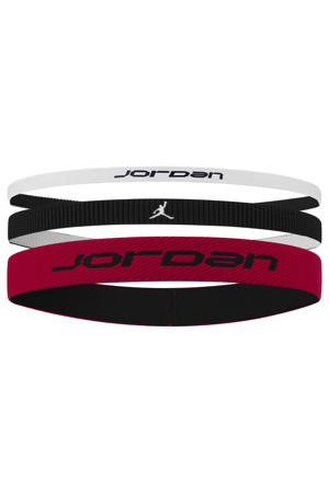 haarbandjes Jordan - rood/wit/zwart (set van 3)