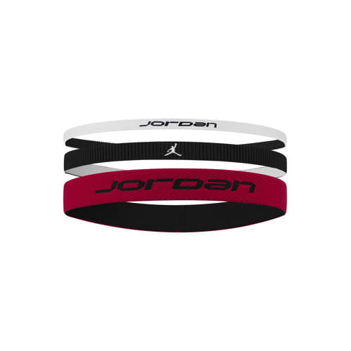 Nike haarbandjes Jordan - set van 3 rood/wit/zwart afbeelding