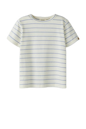 gestreepte T-shirt wit