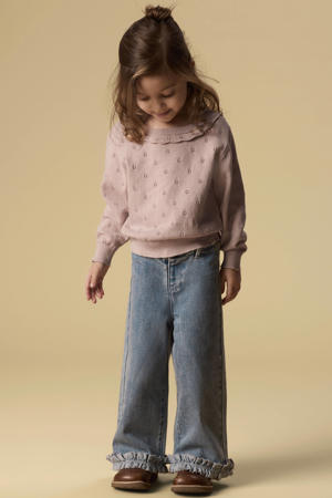 NMFDAMLA wide leg jeans dark blue denim