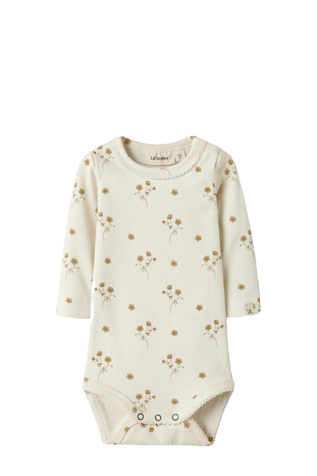 LIL' ATELIER BABY gebloemde romper ecru