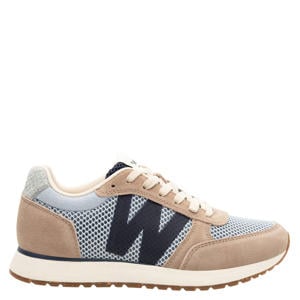 Ronja Icon suède sneakers beige/blauw