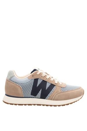 Ronja Icon suède sneakers beige/blauw