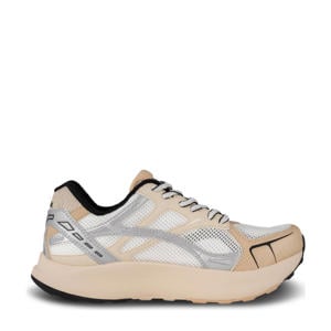 chunky sneakers beige/wit/zilver