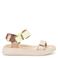 Woden sandalen geel/beige/bruin