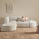 NOUS Living hoekbank Newton met ronde hoek - beige