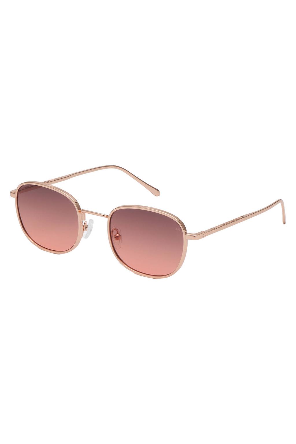 A.Kjaerbede zonnebril Hello goudkleurig/roze