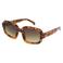 A.Kjaerbede zonnebril met tortoise print Pluto bruin