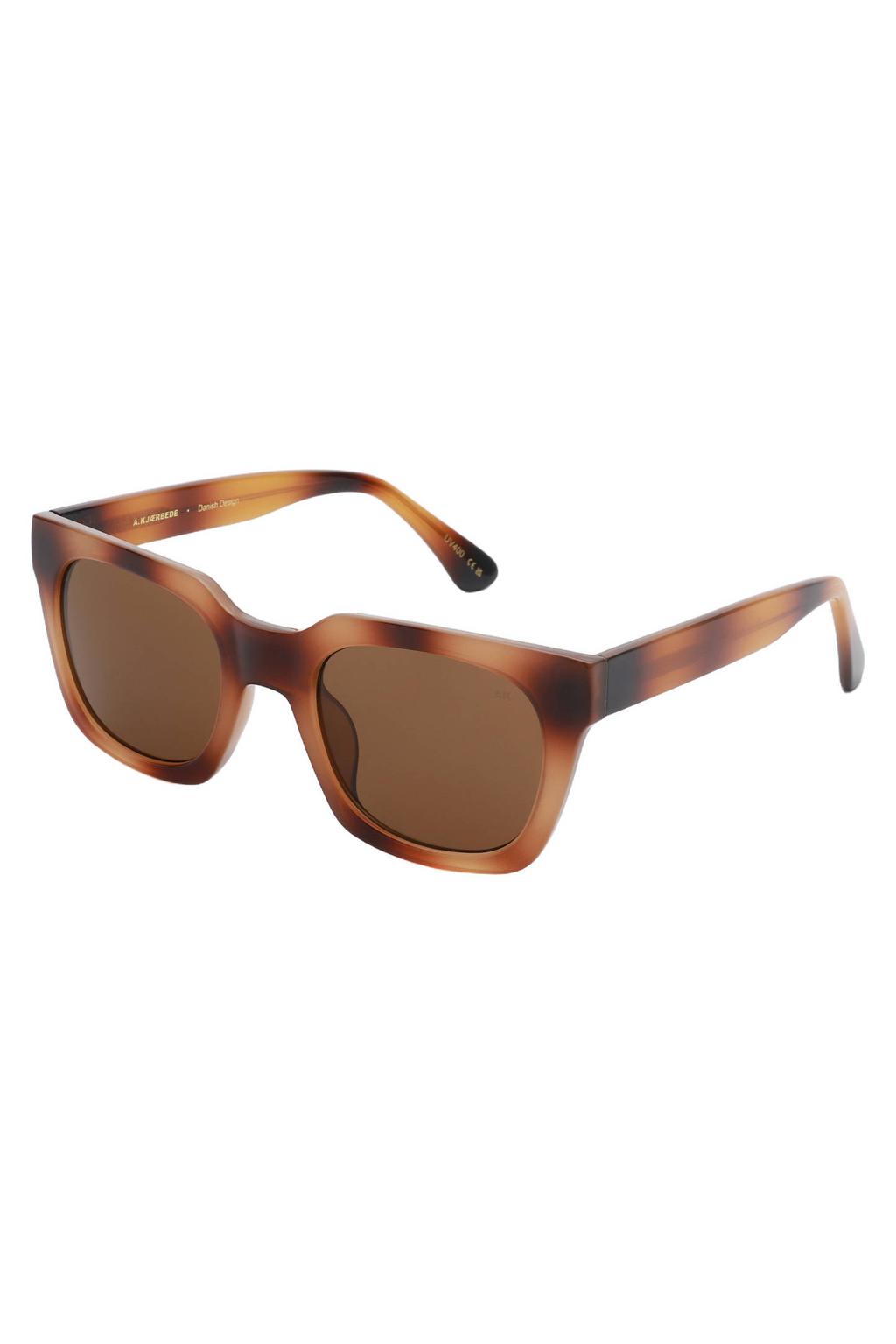 A.Kjaerbede zonnebril met tortoise print Nancy bruin