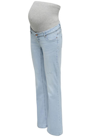 Olmblush high waist zwangerschaps flared jeans light blue denim