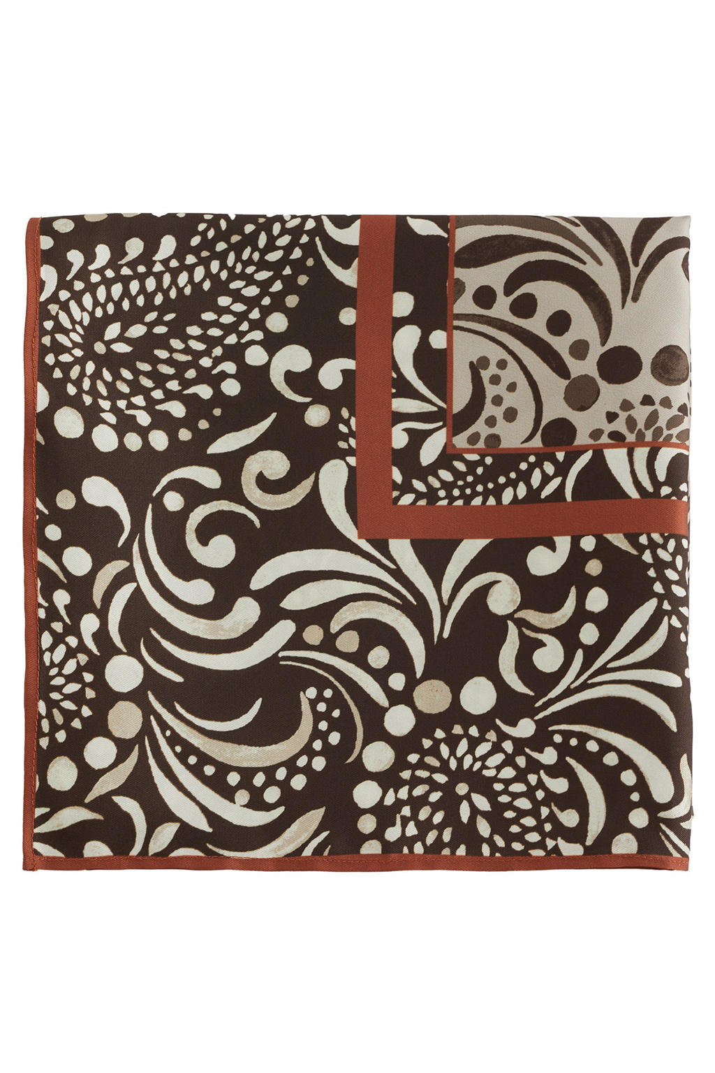 WE Fashion sjaal met all over print bruin