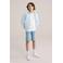 WE Fashion Blue Ridge slim fit denim short medium blue denim