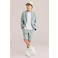 WE Fashion slim chino short grijsblauw