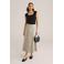 WE Fashion midi rok beige