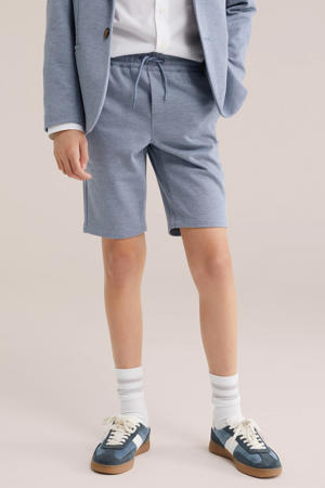 slim chino short blauw