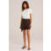 WE Fashion wide leg regular waist casual short bruin broderie