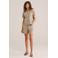 WE Fashion wide leg regular waist casual short beige broderie