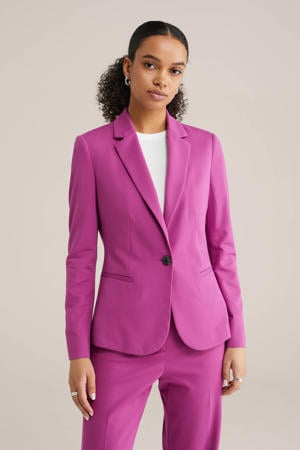 jersey getailleerde blazer