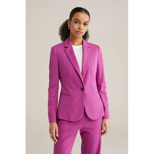 WE Fashion jersey getailleerde blazer afbeelding